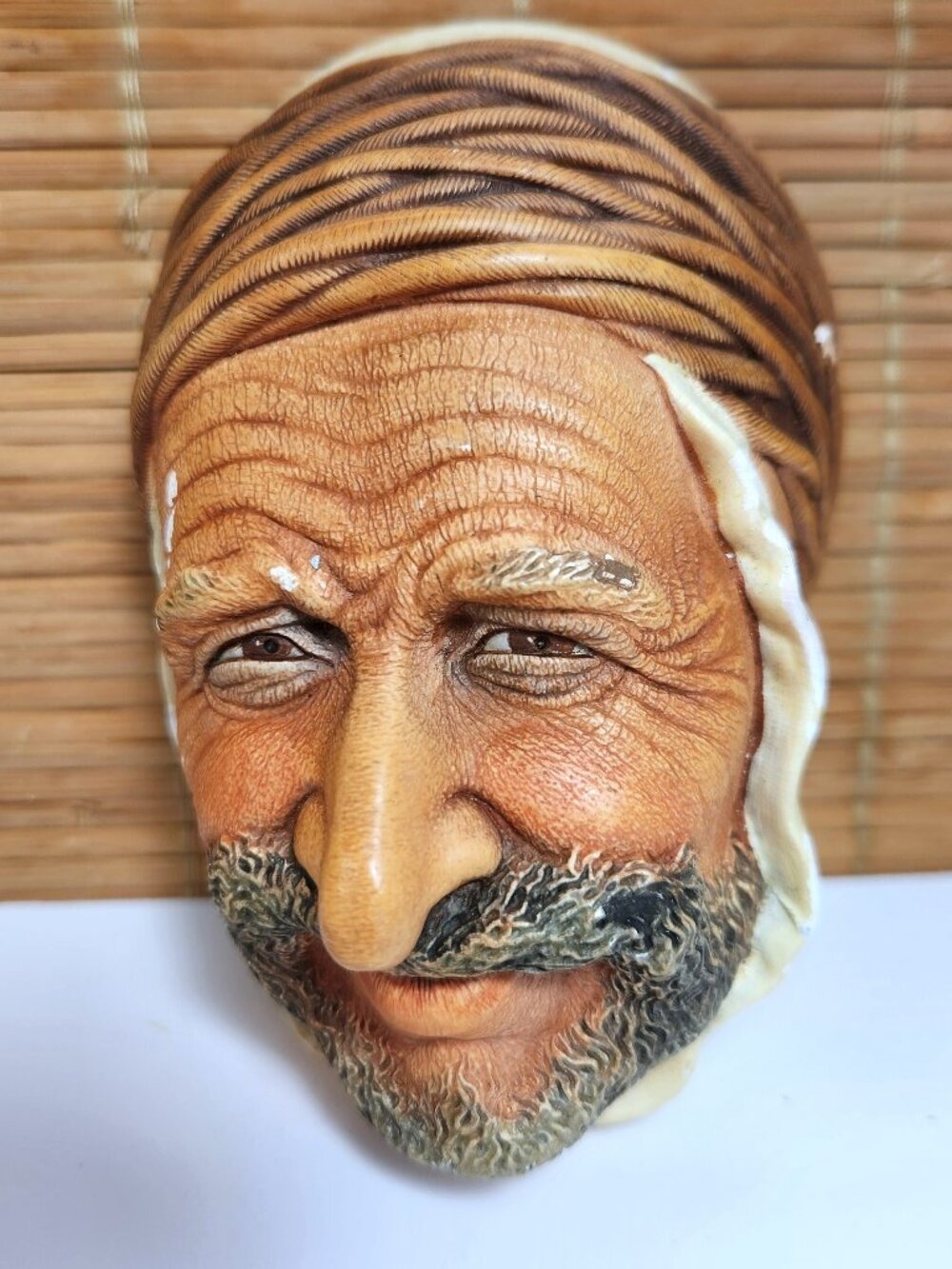 Vintage Bossons Persian Chalkware Head 1967 Congleton England Wall Plaque Mask